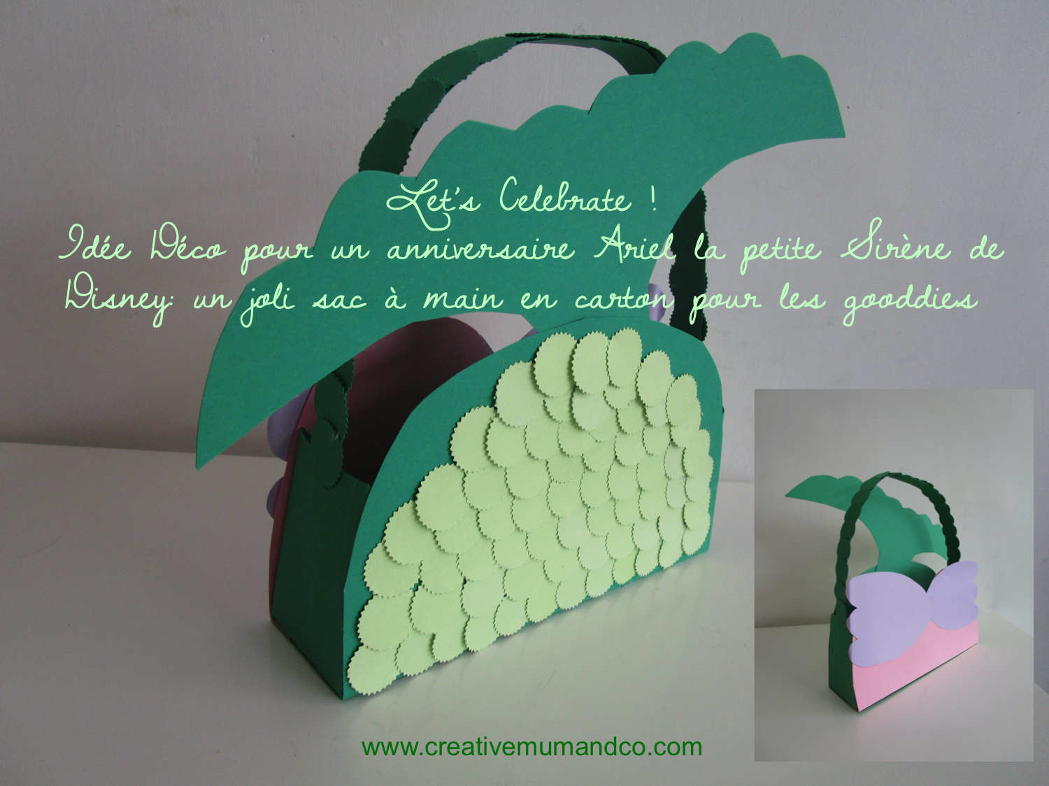 Princesse sac fête stickers 24 merci pour venir doux cône anniversaire ariel d1 
