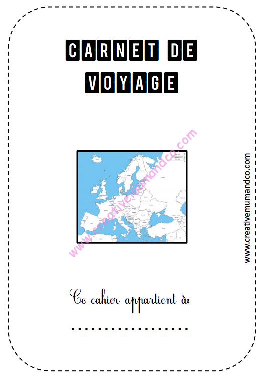 Un carnet de voyage pour enfants (roodbook) GRATUIT à imprimer 