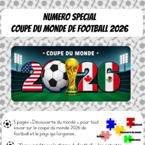 Activités pédagogiques ludiques et manuelles plus de 40 pages thème Coupe du Monde de Football 2026