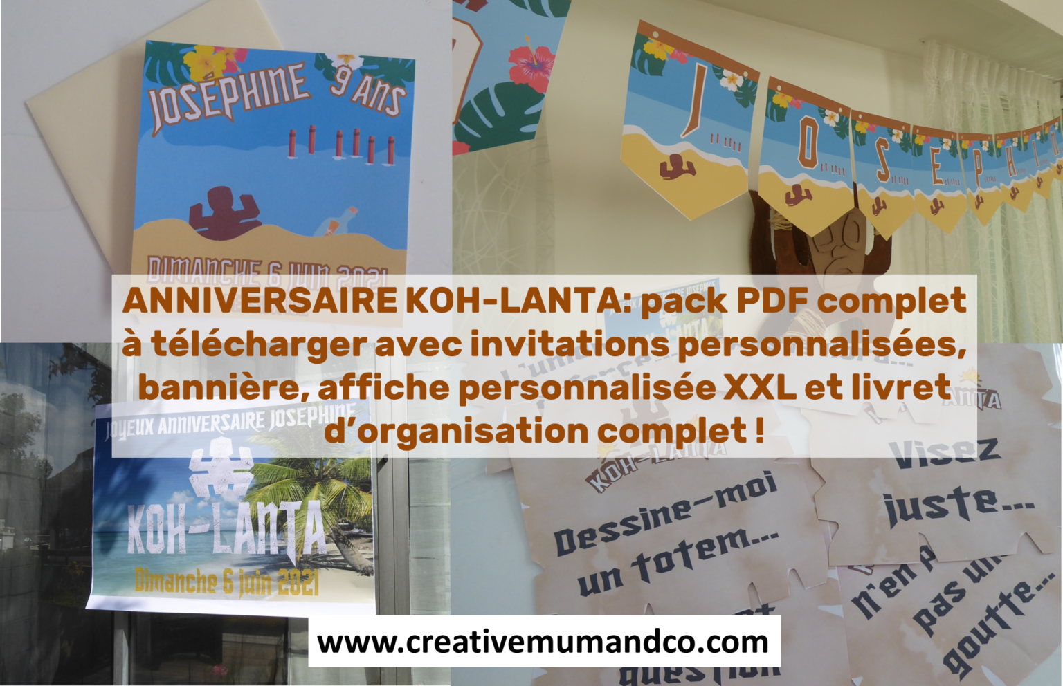 Invitation Anniversaire Koh Lanta à Imprimer Gratuit
